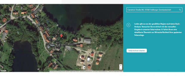 Auf dem Land ist eine Datenangabe nicht möglich. (Screenshot: Oliver Nickel/Golem.de)